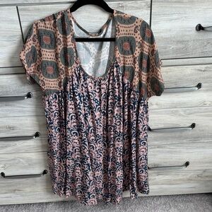 Natural Life short sleeve flowy dress M